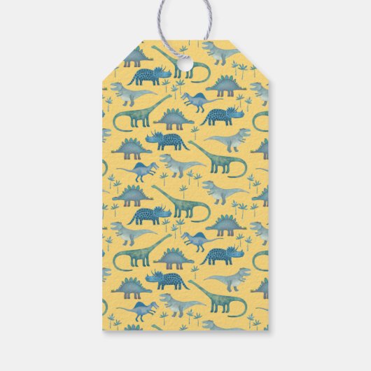 Dinosaurus gepersonaliseerd dank u cadeaulabel (Achterkant)