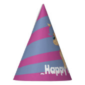 Dinosaurus Gestreepte Verjaardagsfeestje Pet Feesthoedjes (Links)