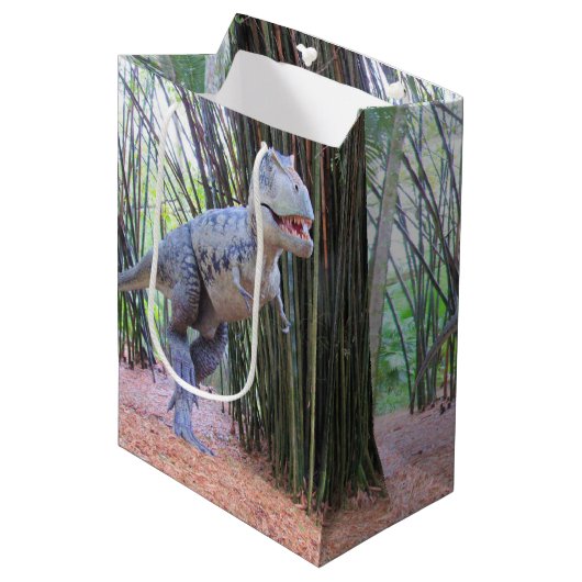 Dinosaurus Gift Bag - Daspletosaur Medium Cadeauzakje (Voorkant Gekanteld)