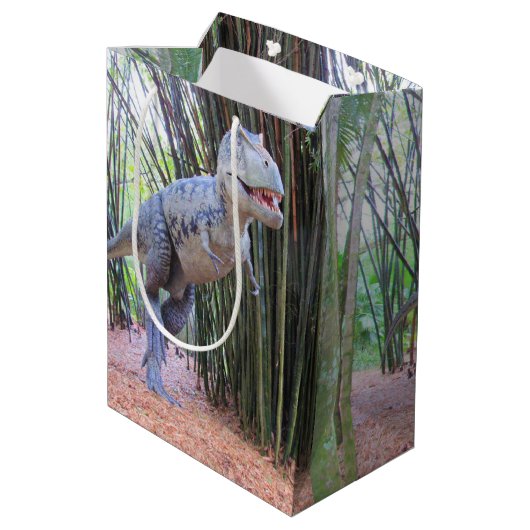 Dinosaurus Gift Bag - Daspletosaur Medium Cadeauzakje (Achterkant Gekanteld)