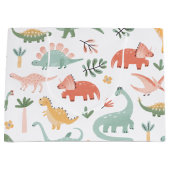 Dinosaurus Gift Bag Groot Cadeauzakje (Voorkant)
