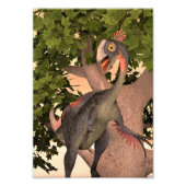 Dinosaurus gigantoraptor foto afdruk (Voorkant)
