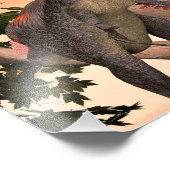 Dinosaurus gigantoraptor foto afdruk (Hoek)