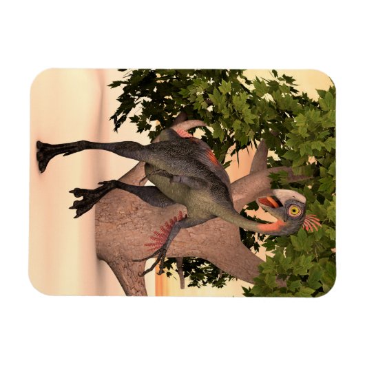 Dinosaurus gigantoraptor magneet (Horizontaal)