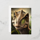 Dinosaurus Grafiek Folie Feestdagen Briefkaart (Voorkant / Achterkant)