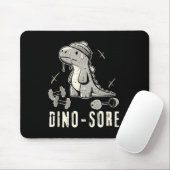 Dinosaurus Grappige Gym T-rex Krachttraining Gewic Muismat (Met muis)