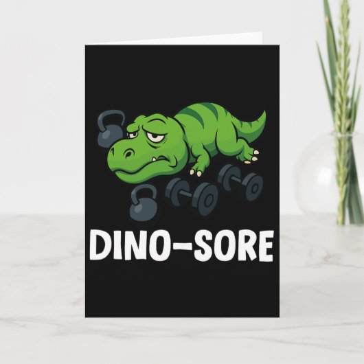 Dinosaurus Grappige T-rex Gym Workout  Kaart (Voorkant)