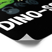 Dinosaurus Grappige T-rex Gym Workout Poster (Hoek)