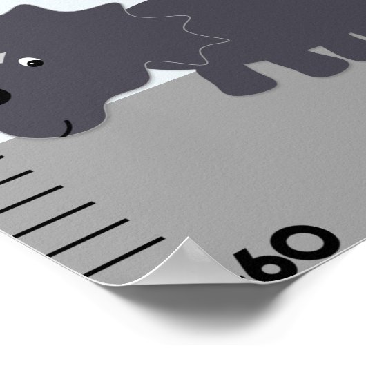 Dinosaurus Gray/Blue Growth Chart Keep at 8x44! Poster (Hoek)