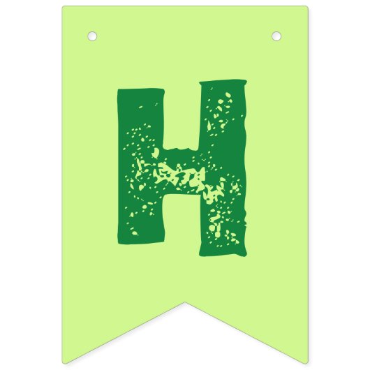 Dinosaurus Groen Sinaasappel en Blauw Verjaardag Vlaggetjes (Tweede vlag)