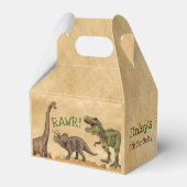Dinosaurus gunst box, T-rex Verjaardagsfeest Bedankdoosjes (Achterkant)