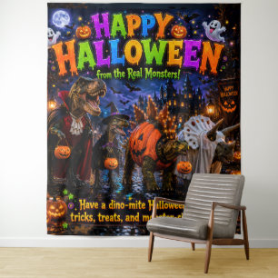 Dinosaurus Halloween wandtapijt/Halloween dinosaur Wandkleed