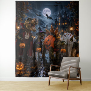 Dinosaurus Halloween wandtapijt/Halloween dinosaur Wandkleed