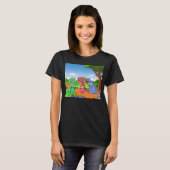 Dinosaurus handbell praktijk in de Trias periode T-shirt (Voorkant volledig)