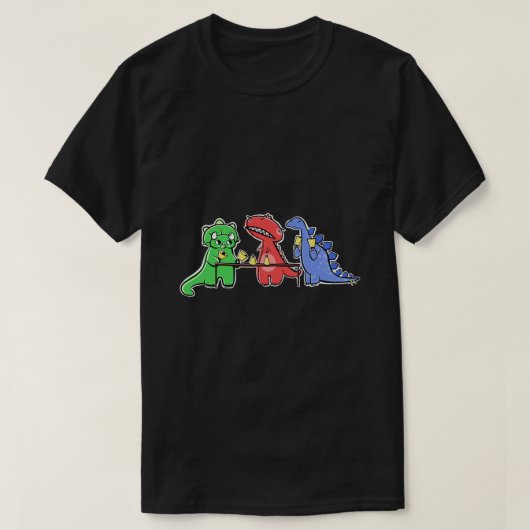 Dinosaurus Handbell Praktijk T-shirt (Design voorkant)