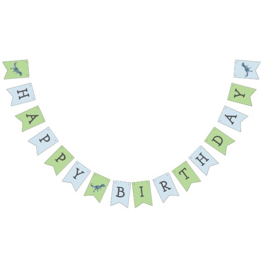 Dinosaurus Happy Birthday Trex Bunting Flags Vlaggetjes (Alle)