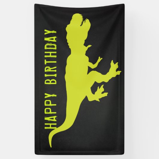 Dinosaurus Happy Birthday voor Rex Spandoek (Verticaal)