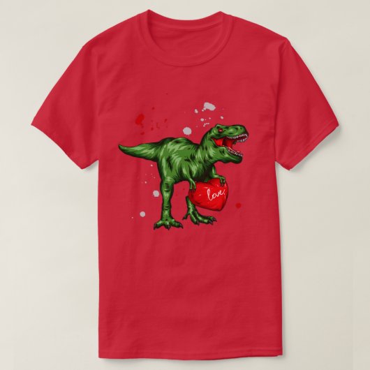 dinosaurus hart valentijn t-shirt (Design voorkant)
