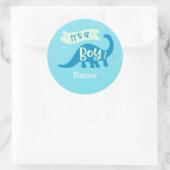 Dinosaurus Het is een jongen Baby shower Sticker (Tas)