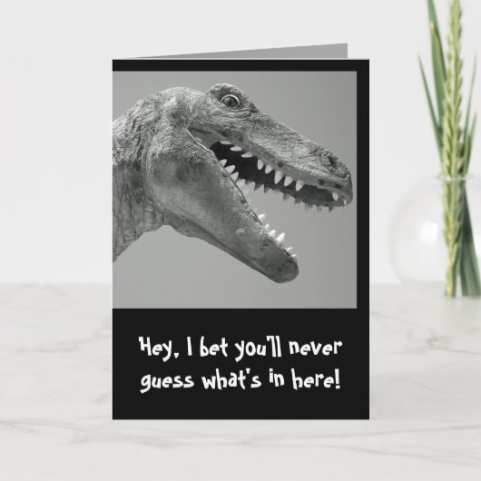 Dinosaurus Humor Kaart (Voorkant)