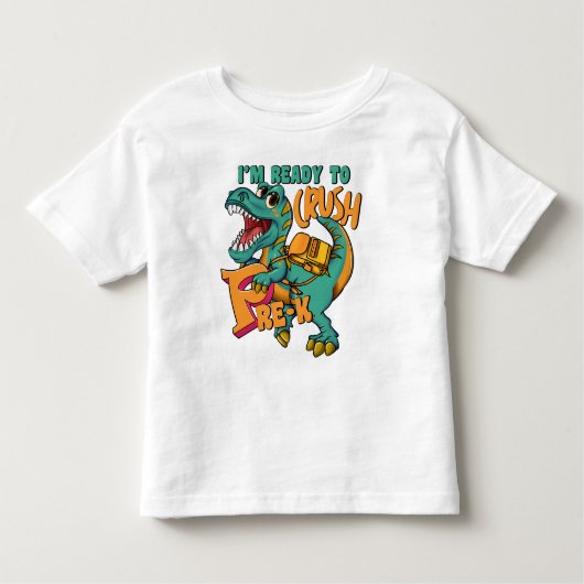 Dinosaurus Ik ben klaar om te verpletteren PRE-K K Kinder Shirts (Voorkant)