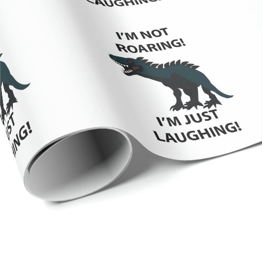 Dinosaurus Ik lach alleen maar om grappige dinosau Cadeaupapier (Rol Hoek)