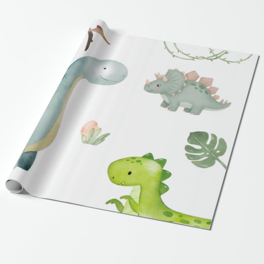 Dinosaurus Inpakpapier (Uitgerold)