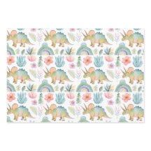 Dinosaurus Inpakpapier Plat Vel Set van 3