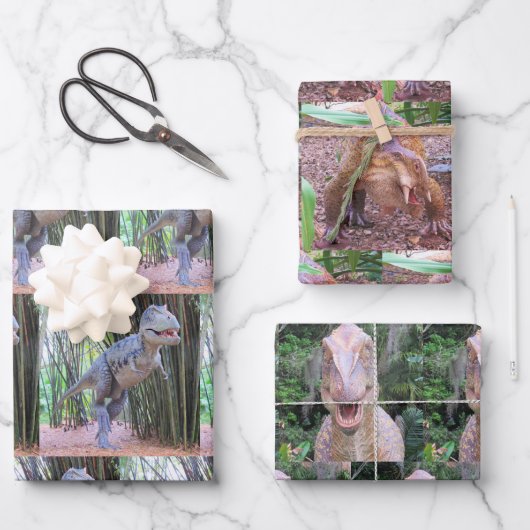 Dinosaurus inpakpapier vellen - 3 design (Voorkant)