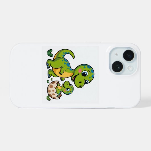 dinosaurus iPhone 15 case (Achterkant horizontaal)
