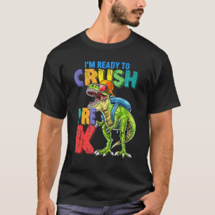 Dinosaurus is klaar om Pre K terug te pletten naar T-shirt