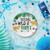 Dinosaurus jong wild drie verjaardagsfeestjes Bord (Feest)