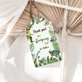 Dinosaurus Jongen 3e Verjaardagsfeestje Cadeaulabel