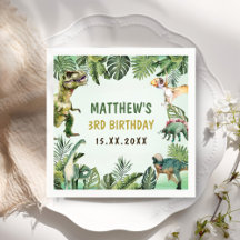 Dinosaurus Jongen 3e Verjaardagsfeestje