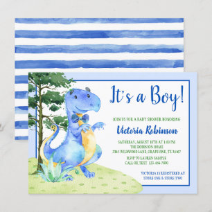 Dinosaurus Jongen Baby Shower Kaart