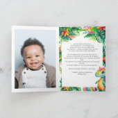 Dinosaurus Jongen Verjaardagsfeestje Aangepaste Fo Bedankkaart (Binnen)