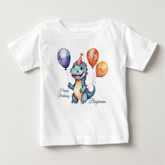 Dinosaurus jongens gepersonaliseerde verjaardag (Voorkant)