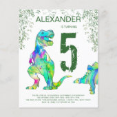 Dinosaurus jungle 5e verjaardagsfeest budget (Voorkant)