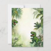 Dinosaurus jungle verjaardagsfeestje jongens uitno (Achterkant)