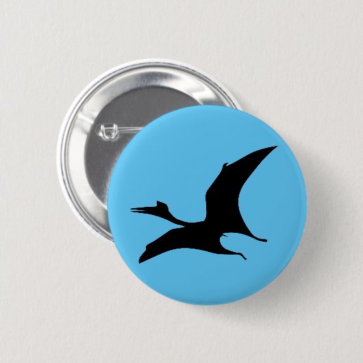 Dinosaurus Jurassic Blue Ronde Button 5,7 Cm (Voorkant /achterkant)