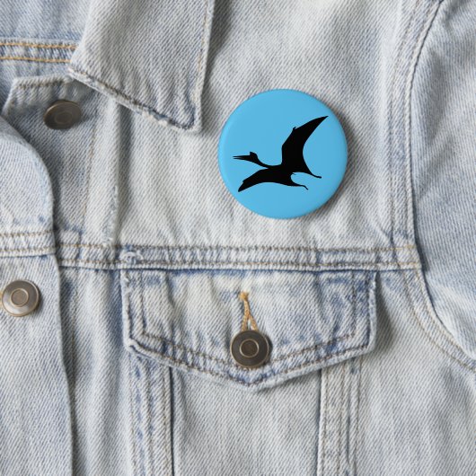 Dinosaurus Jurassic Blue Ronde Button 5,7 Cm (In situ)