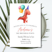 Dinosaurus Jurassic Feest Uitnodiging Jongens Drie