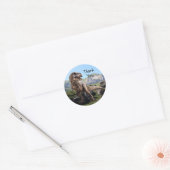 Dinosaurus Jurassic Park Dank u mooi Ronde Sticker (Envelop)