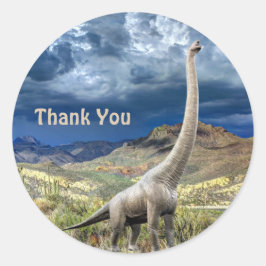 Dinosaurus Jurassic Park Dank u mooi Ronde Sticker