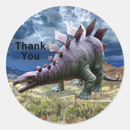 Dinosaurus Jurassic Park Dank u mooi Ronde Sticker (Voorkant)