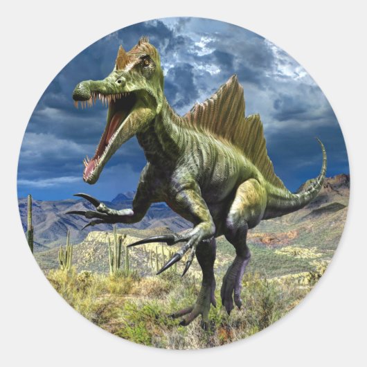 Dinosaurus Jurassic Park Mooi Ronde Sticker (Voorkant)