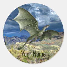 Dinosaurus Jurassic Park Naam Mooi Ronde Sticker