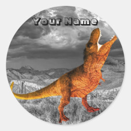 Dinosaurus Jurassic Park Naam Mooi Ronde Sticker