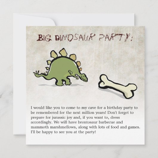 dinosaurus kaart (Achterkant)