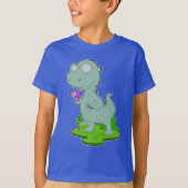 Dinosaurus Kapper Kam Haardroger T-shirt (Voorkant)